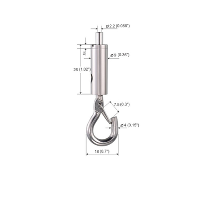 Hook Sign Billboard Brass Adjustable Cable Gripper For Hanging System