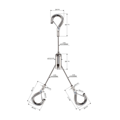 স্লাইডার YW-86447 সহ Y শেপ LED লিনিয়ার লাইট হ্যাঙ্গিং সিস্টেম