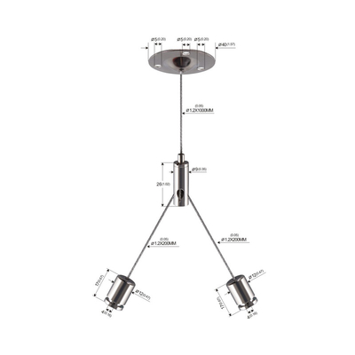 স্লাইডার YW-86447 সহ Y শেপ LED লিনিয়ার লাইট হ্যাঙ্গিং সিস্টেম