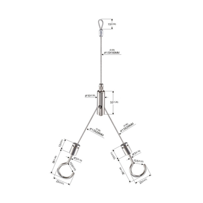 স্লাইডার YW-86447 সহ Y শেপ LED লিনিয়ার লাইট হ্যাঙ্গিং সিস্টেম