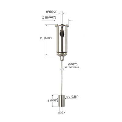 YW-86010 ঝুলন্ত তারের দড়ি এবং স্টাড সহ LED লিনিয়ার লাইট ব্রাস হ্যাঙ্গিং কিটস